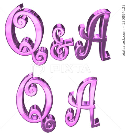 3DCG人物《Q&A閃光》紫色、紫色、粉紅色 120894122