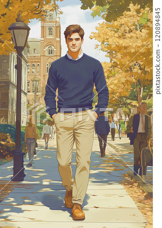 大學校園裡的常春藤聯盟成員 大學校園裡的常春藤聯盟成員 120894845