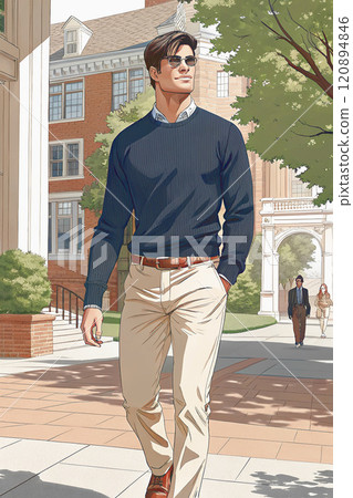 大學校園裡的常春藤聯盟成員 大學校園裡的常春藤聯盟成員 120894846