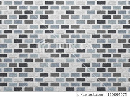 Realistic gray and monochrome brick wall vector wallpaper texture material pattern background Realistic gray and monochrome brick wall vector wallpaper texture material pattern background 120894975