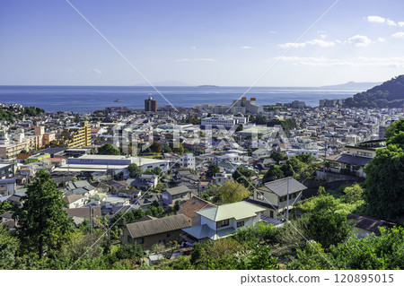 Yugawara cityscape, city center, Yugawara town, Kanagawa prefecture 120895015