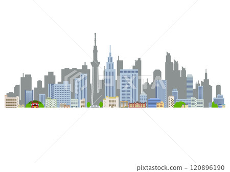 大城市景觀的向量圖 120896190
