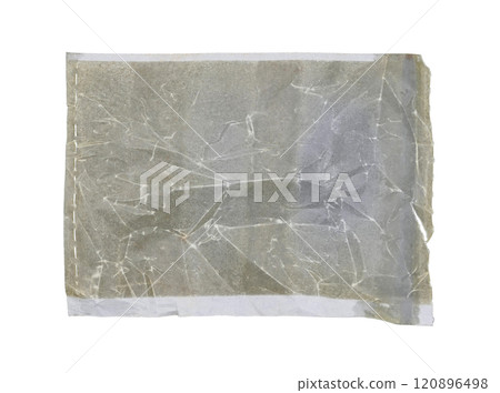 Pieces of old antique paper isolated on white background 120896498