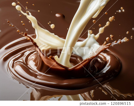 Smooth chocolate and milk 120896515