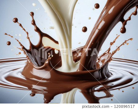 Smooth chocolate and milk 120896517