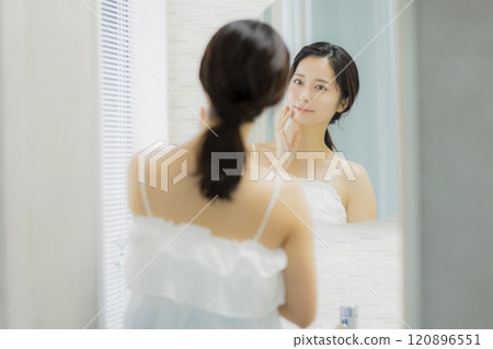 Young woman in the bathroom, beauty image Young woman in the bathroom, beauty image 120896551