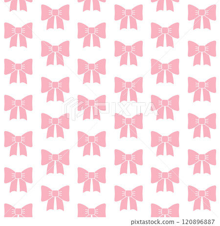 Vector seamless pattern of flat pink bow tie Vector seamless pattern of flat pink bow tie 120896887
