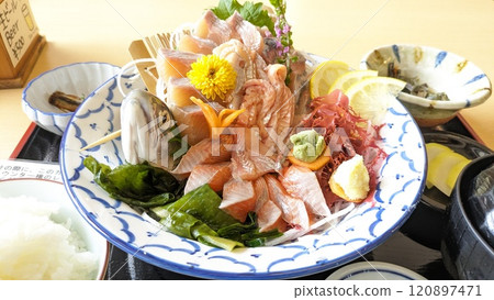 Himemasu sashimi from Lake Towada 120897471