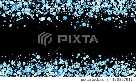 Sparkling blue splash frame background material Sparkling blue splash frame background material 120897911
