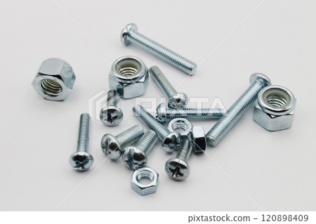 Lots of bolts and nuts 120898409