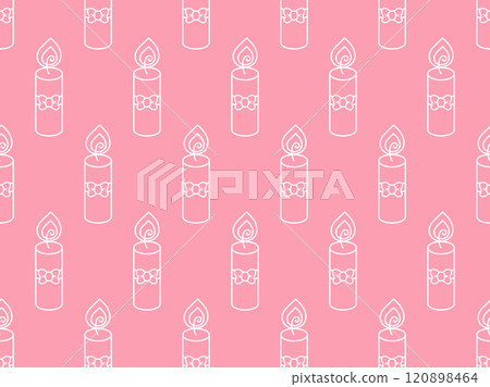 Burning candles pattern. Vector Christmas illustration Burning candles pattern. Vector Christmas illustration 120898464