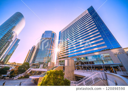 Tokyo cityscape in Japan, December...View of Shinagawa Station and the office buildings in front of the station. A ray of hope for a new era = December 6th Tokyo cityscape in Japan, December...View of Shinagawa Station and the office buildings in front of the station. A ray of hope for a new era = December 6th 120898598