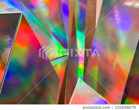 Colorful abstract geometric pattern with radiant light reflections Colorful abstract geometric pattern with radiant light reflections 120898679