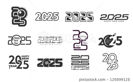 2025 year numbers set for New Year calendar or greeting text for winter holiday, vector icons. Happy New Year 2025 creative font with Christmas bauble decoration for calendar page or holiday poster 2025 year numbers set for New Year calendar or greeting text for winter holiday, vector icons. Happy New Year 2025 creative font with Christmas bauble decoration for calendar page or holiday poster 120899128
