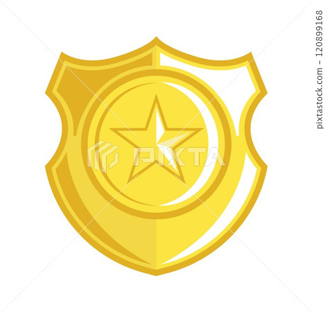 shiny police badge cartoon vector element shiny police badge cartoon vector element 120899168