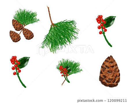 冬天來臨的聖誕元素 冬天來臨的聖誕元素 120899211