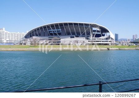 View of Hiroshima Ota Riverside Football Stadium View of Hiroshima Ota Riverside Football Stadium 120899267