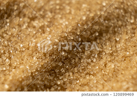 Macro Texture of Crystalline Unrefined Cane Brown Sugar Macro Texture of Crystalline Unrefined Cane Brown Sugar 120899469