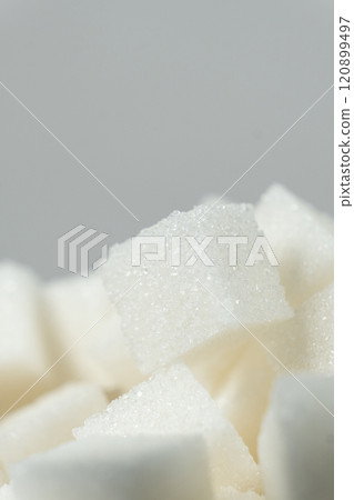 Cubes of white crystalline beetroot refined sugar. Cubes of white crystalline beetroot refined sugar. 120899497