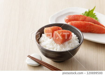 看起來很美味的辣明太子米飯 看起來很美味的辣明太子米飯 120899580