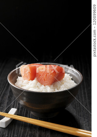 Delicious spicy cod roe served on rice 120899609