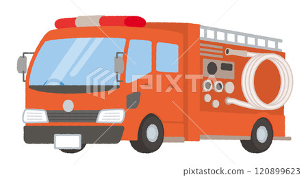 消防車的插圖 120899623