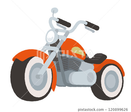摩托車插圖（紅色） 120899626