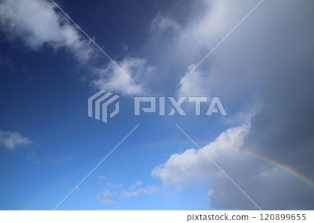 藍天中的彩虹和雲彩#rainbow #rainbow 120899655
