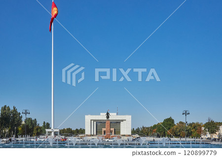 Ala-Too main square, center Bishkek city, capital of Kyrgyzstan 120899779