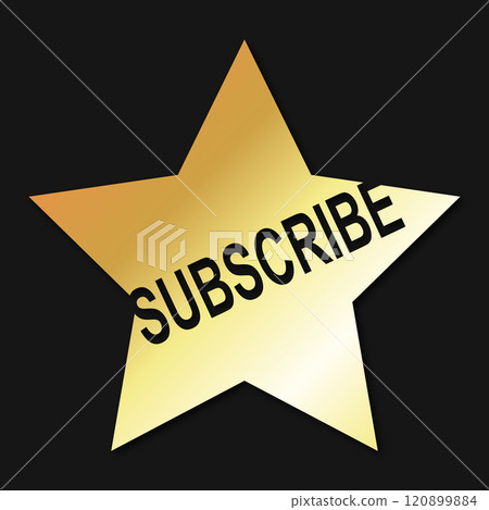 Subscribe internet banner and golden star Subscribe internet banner and golden star 120899884