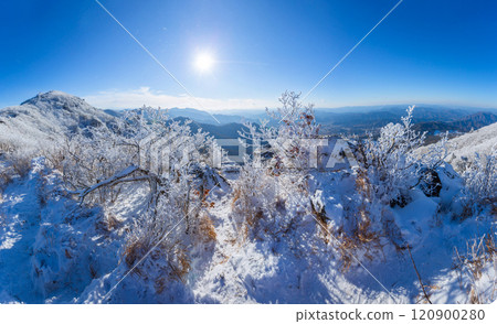 Korea Winter at Deogyusan Mountain at Deogyusan National Park near Muju, South Korea. 120900280
