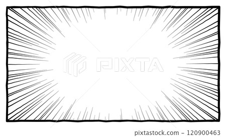 Manga-style concentrated line background, fine and dense 120900463