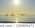 Chichibugahama Beach_Silhouette_Yoga 120900471