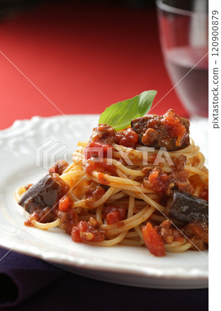 Italian bolognese pasta served in a restaurant Italian bolognese pasta served in a restaurant 120900879