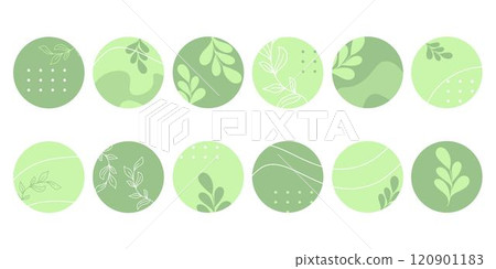 Spring green neutral minimal Instagram Highlight set 120901183