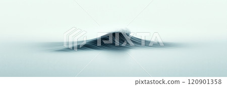 Abstract calm minimalistic background. Sea wave long exposure wallpaper 120901358