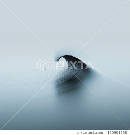 Abstract calm minimalistic background. Sea wave long exposure wallpaper 120901366