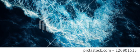 Blue sea water texture. Natural texture of stormy sea surface 120901513