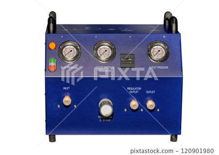 Pressure regulator device for industrial applications in a workshop environment 120901980