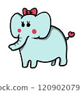 Girl elephant 120902079