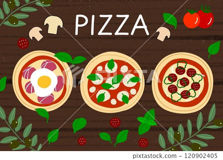 Pizza image postcard Pizza image postcard 120902405
