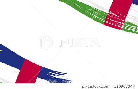Central African Flag with Brush Stroke Effect, Grunge brush stroke. Watercolor painting flag 120903047
