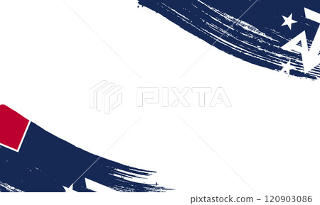 French Southern Flag with Brush Stroke Effect, Grunge brush stroke. Watercolor painting flag 120903086