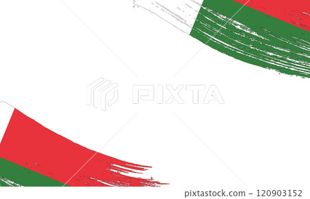 madagascar Flag with Brush Stroke Effect, Grunge brush stroke. Watercolor painting flag 120903152
