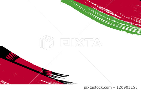 Malawi Flag with Brush Stroke Effect, Grunge brush stroke. Watercolor painting flag Malawi Flag with Brush Stroke Effect, Grunge brush stroke. Watercolor painting flag 120903153