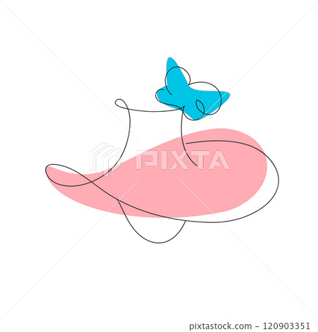 woman or girl in a hat . line art. fashion. vector woman or girl in a hat . line art. fashion. vector 120903351