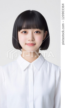 A woman facing front A woman facing front 120903364