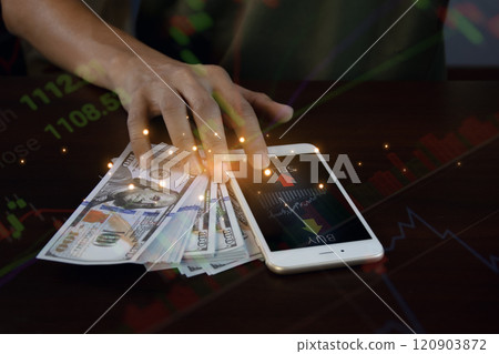 Businessman trading currency exchange stock market online investor trading concept Businessman trading currency exchange stock market online investor trading concept 120903872