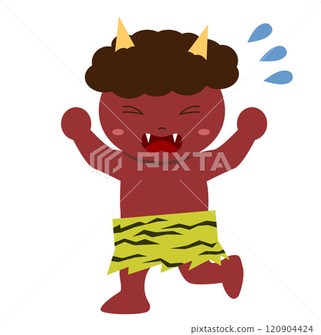 [Setsubun] Red demon runs away in fear 120904424