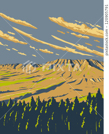 Mogollon Rim in Arizona USA WPA Poster Art Mogollon Rim in Arizona USA WPA Poster Art 120905791